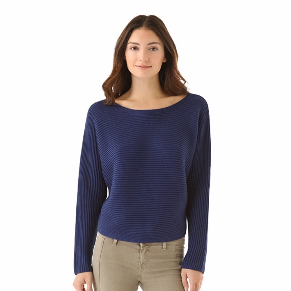 Vince Dolman Sleeve Cotton Knit Sweater, XS